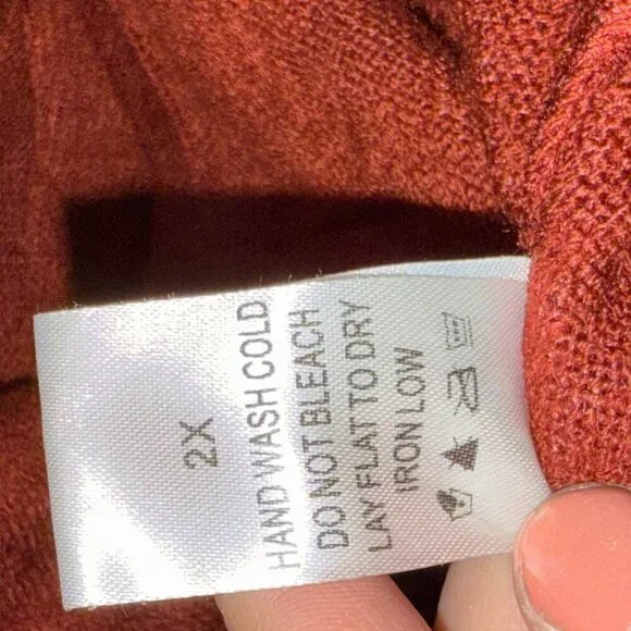 Burgundy Bell Sleeve Knee Length Dress Keyhole Sweater Dress 2xl 3xl - Picture 11 of 12